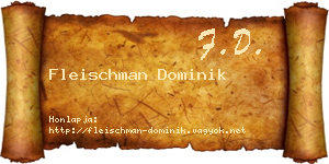 Fleischman Dominik névjegykártya