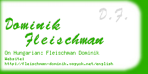 dominik fleischman business card